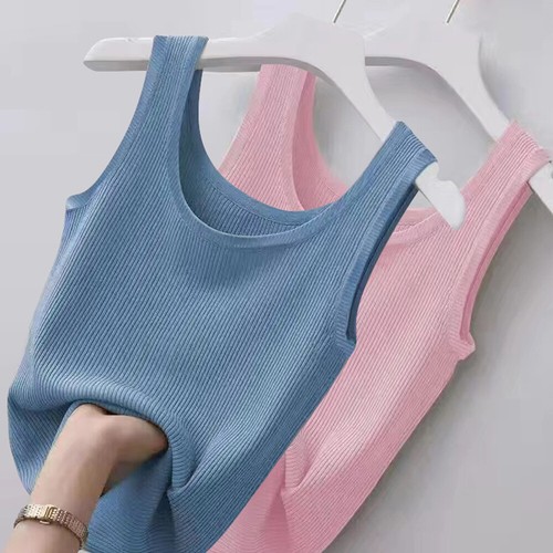 Débardeur décontracté femme été sans manches gilet nœud à lacets gris
