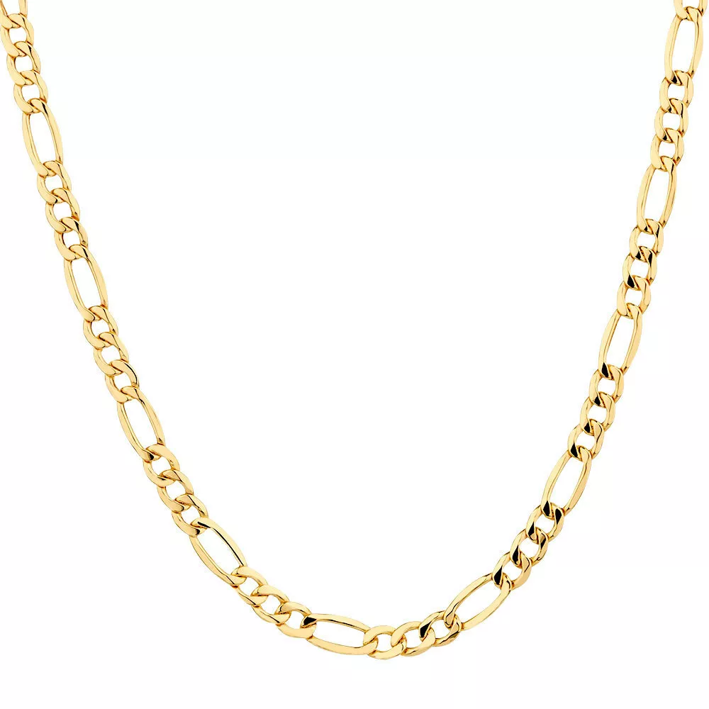 Solid 14k gold italian figaro chain clearance