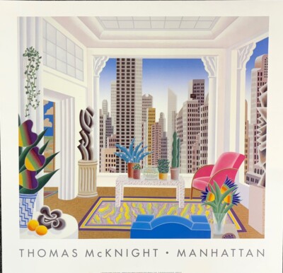 MANHATTAN McKNIGHT THOMAS 絵画　マンハッタQW4760 eBay | New!! - Print Room) Deco (Art 'Manhattan' • McKnight Thomas 絵画