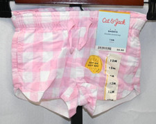 Cat  Jack Shorts Flexible Drawstring Size 12M NWT 100 Cotton 17" Waist