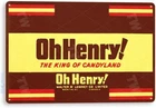 Tin Metal Sign Oh Henry Chocolate Candy Vintage Retro Bar 8x12