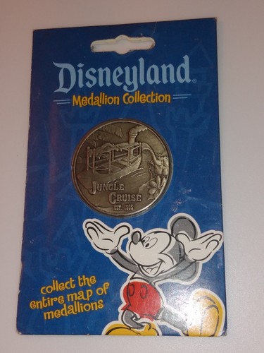 RARE 2001 Disneyland Medallion Collection Coin Attractions Jungle Cruise DLR