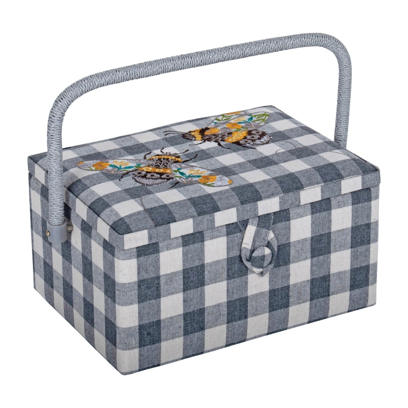 Hobby Gift PreFilled Sewing Craft Hobby Storage Gingham Bee Box