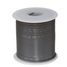 28 AWG Gauge Stranded Hook Up Wire Gray 100 ft 0.0126" UL1007 300 Volts