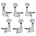 Acoustic Guitar String Tuning Pegs Tuners Machine Heads Keys 3X3 Silver NEW TBB