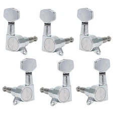 Acoustic Guitar String Tuning Pegs Tuners Machine Heads Keys 3X3 Silver NEW TBB