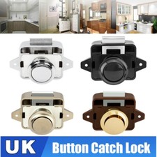 5-30x Push Button Catch Lock Drawer Cupboard Door Knob Camper Van Caravan Boat