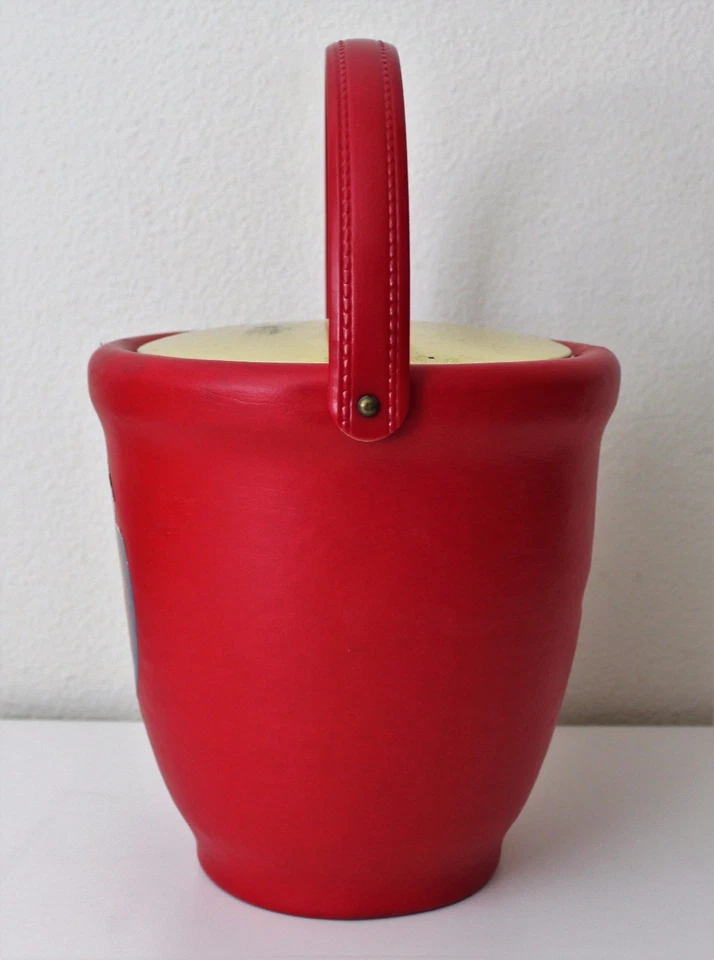 Vintage - Schweppeshire Arms - Red/Gold Ice Bucket Cooler Schweppes Collectible - Image 4 of 4