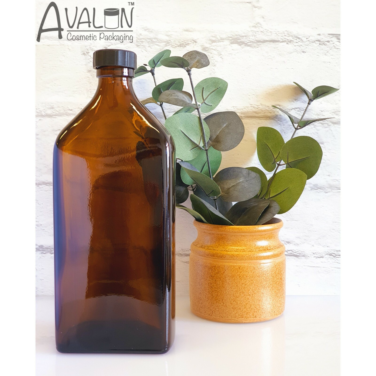 Brown Amber Flat Glass Bathroom Bottles 200ml or 500ml / Refillable / Black Lids | eBay UK
