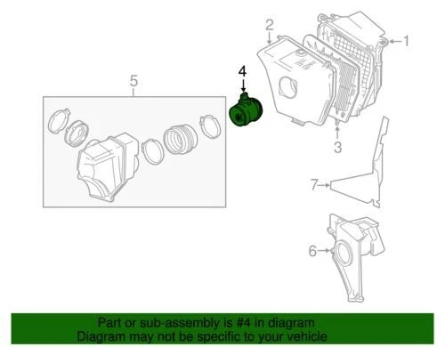 Sensor de flujo de aire de masa genuino GM 2004-2008 Cadillac Buick CTS Rendezvous 12566846 Foto 2 de 2