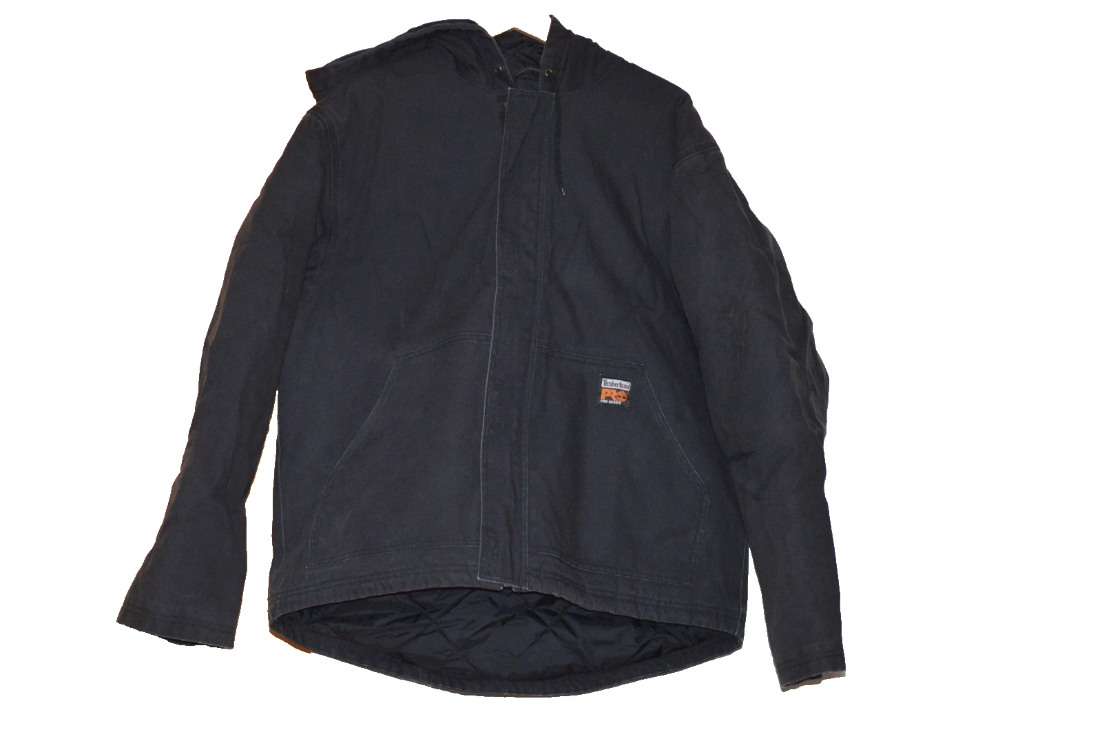 Men’s Timberland Pro Insulated Hooded Canvas Work Jacket Zip Up XL EXTRA LARGE