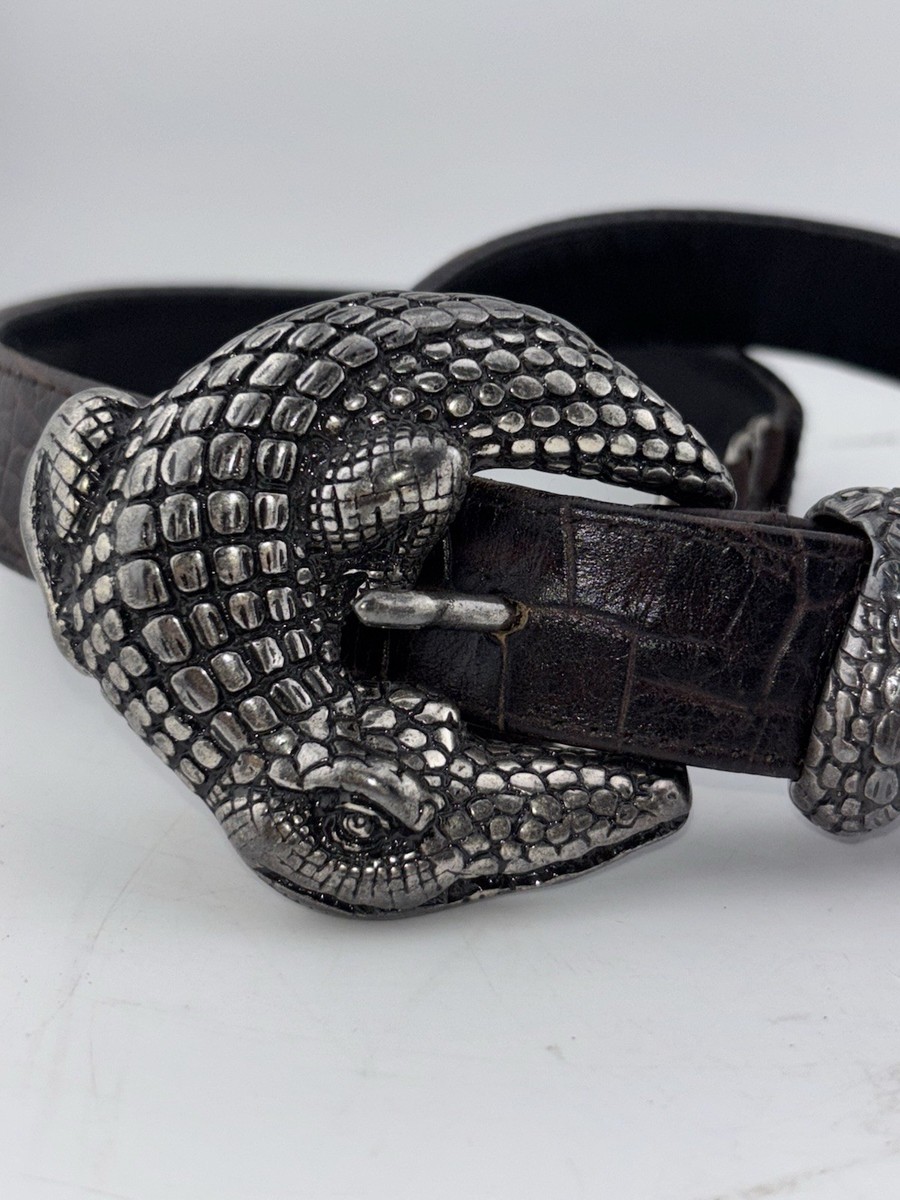 Vintage Large Suzi Roher Metalcasted Alligator Belt | eBay