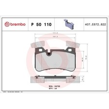 Bremsbelagsatz Scheibenbremse Brembo P50110 Prime Line f&uuml;r Mercedes Benz