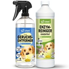 Geruchsentferner Set &ndash; Hundespray + Enzymreiniger, mikrobiologisch & effektiv
