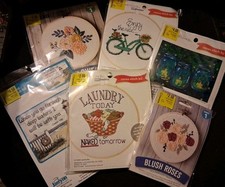 Lot of 6 Assorted Counted and Stamped Cross Stitch Kits 45 retail sealed packsa
