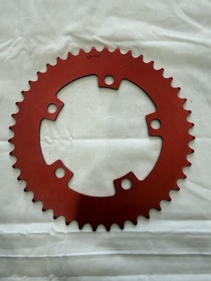 2021 Mongoose Supergoose Reissue 44T Chainring 110 BCD Red 5 Bolt used