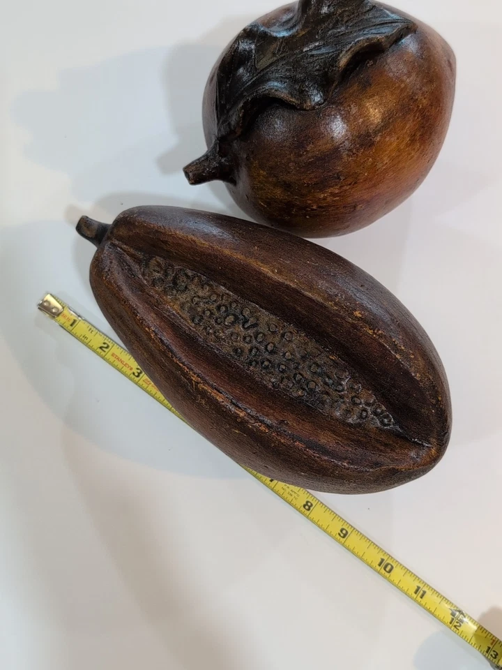 Ceramic Decorative Fruit - 2 Pieces - Large - Browntone - Image 2 of 4