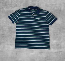 Polo Chaps Ralph Lauren rayé bleu vert taille XL homme manches courtes logo