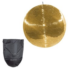 20" Gold Mirror Glass Disco Ball DJ Home Party Club Stage Light Effect w Bag