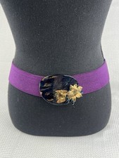 vintage 1980s women's elastic stretch waist cinch belt