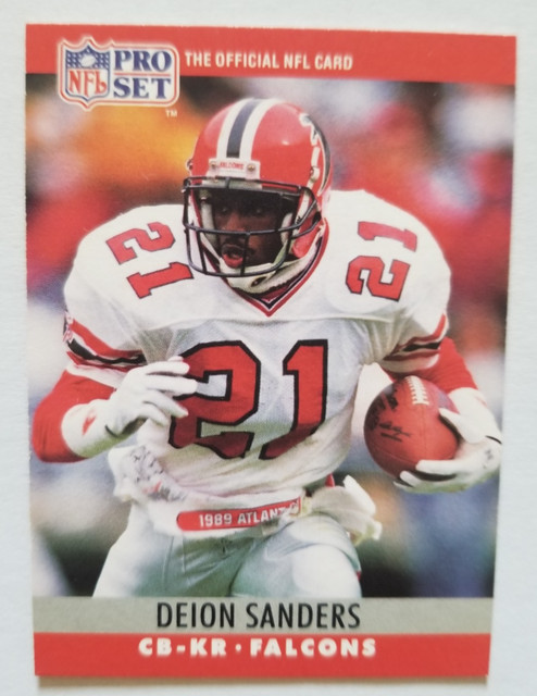 Deion Sanders 1990 Pro Set #36 Atlanta Falcons