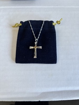 Bradford Exchange Grounded In Faith Diamant Anhänger 18 Karat vergoldet Akzente