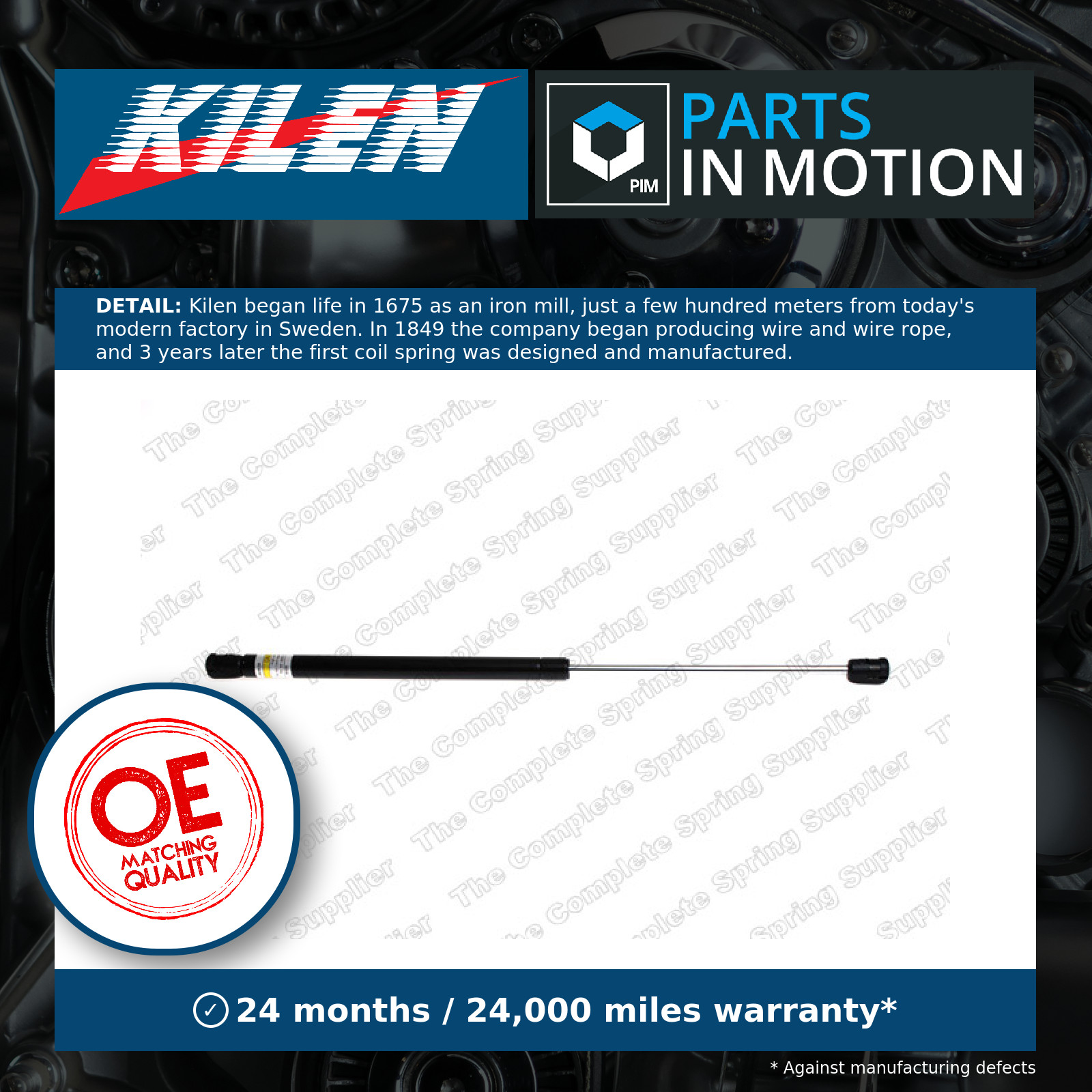 Boot Gas Strut 458009 Kilen Spring Lift Tailgate Rear 1Z9827550 Quality New