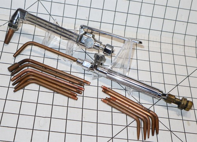 #ad #ad Air Products USA 1921 Torch Handle 6129 Cutting Attachment amp; Tips Oxy Acetylene $299.95