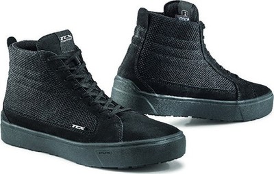 TCX Street 3 Air Schwarz Motorradschuhe Herren Jungen CE Perforiert Atmungsaktiv