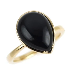 Agate K10YG onyx ring - Auth free shipping from Japan- Auth SELBY_JAPAN