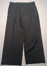 VTG Polo Ralph Lauren Mens 36X32 Black 100  Wool Chino Trouser Slacks Pleated