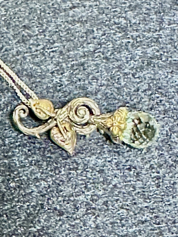 UNIQUE Barbara Bixby Pendant/Necklace 18” (Read) 18k & 925 LOT#96 - Image 3 of 4