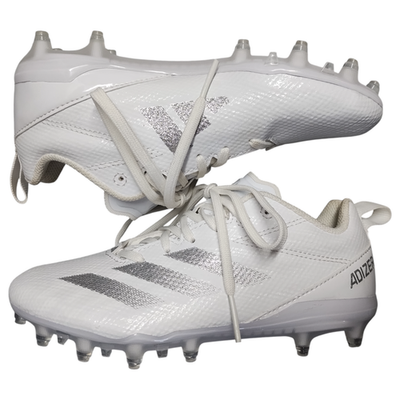 Adidas Adizero Spark Football Cleats Youth White Gray Athletic Lace Up  ID1467
