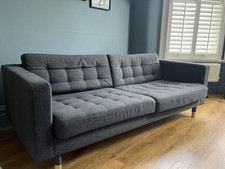 IKEA Landskrona 3-seater sofa in Gunnared dark grey fabric 