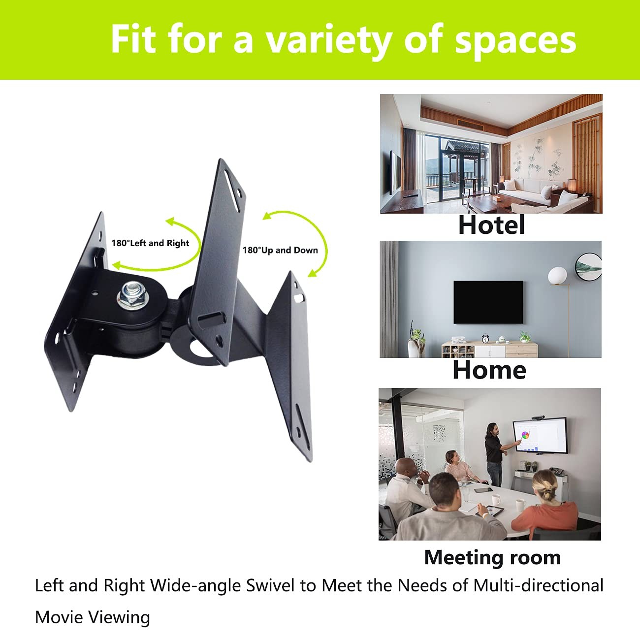 Wall Mount TV Monitor Bracket with Tilts and Extends for Most 14-27 Inch LED ...