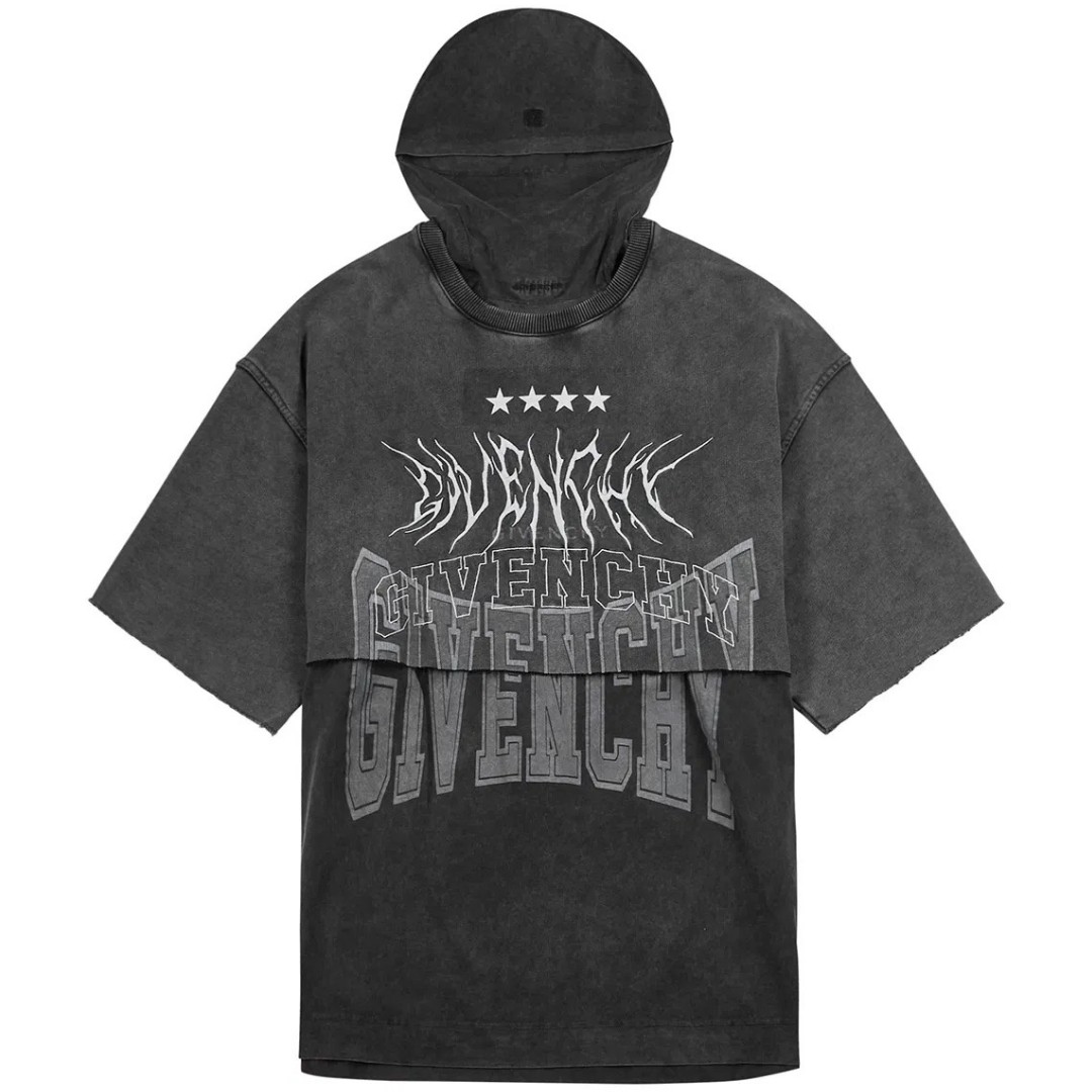 Серая футболка с перекрытым дизайном от Givenchy 302390₽