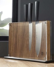 Schmidt Brothers Cutlery Acacia Magnetic Knife Block