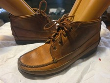 VTG 1970s Kidskin Leather L.l. Bean High Top Lace Up Womens Hiking Shoes Size 9