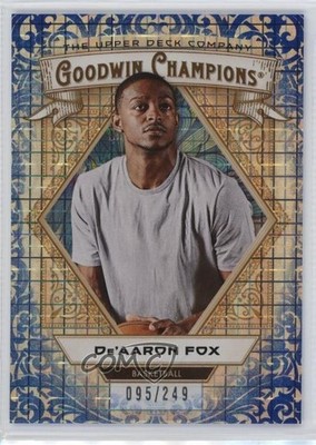 2025 Upper Deck Goodwin Champions Blue Checkers 95/249 De'Aaron Fox #5 w1s
