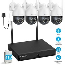 Wireless 2.4/5G WiFi Security Camera System Smart Outdoor Color Night Vision