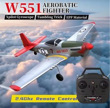 US WWII P51 Fighter 2.4G RC Samolot 4CH 6-osiowy czerwony pilot Samolot akrobacyjny RTF