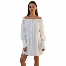 Fashion Nova - Gaze At Me Off Shoulder White Dress Size XL