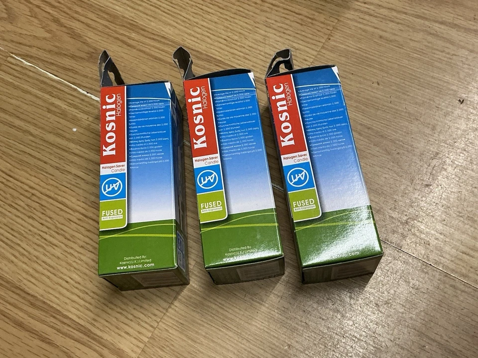 3 x Kosnic Clear Candle, 28w, 2000hrs, Halogen, 370lm, Bayonet Light Lamp Bulb - Image 4 of 4