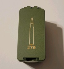 270 Ammo Box Snap Lock 50 rd 3D Printed Storage Olive Green Gold Pla