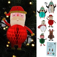 5 Christbaumschmuck Weihnachtsfiguren Honeycomb Weihnachten Baumschmuck HäNger