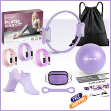 Pilates Ring Kit Magic Circle Ball Bands Yoga Socks Home Workout Set