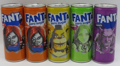 complete set of 5 FANTA HALLOWEEN 2025, 330ml cans, Netherlands, FULL