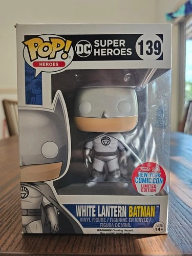 Funko Pop DC Superheroes: White Lantern Batman #139 (2016 New York Comic Con)