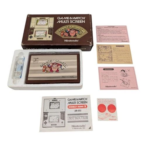 Nintendo Game & Watch Donkey Kong 2 II JR-55 Multi Screen VTG Game w/Box Manual