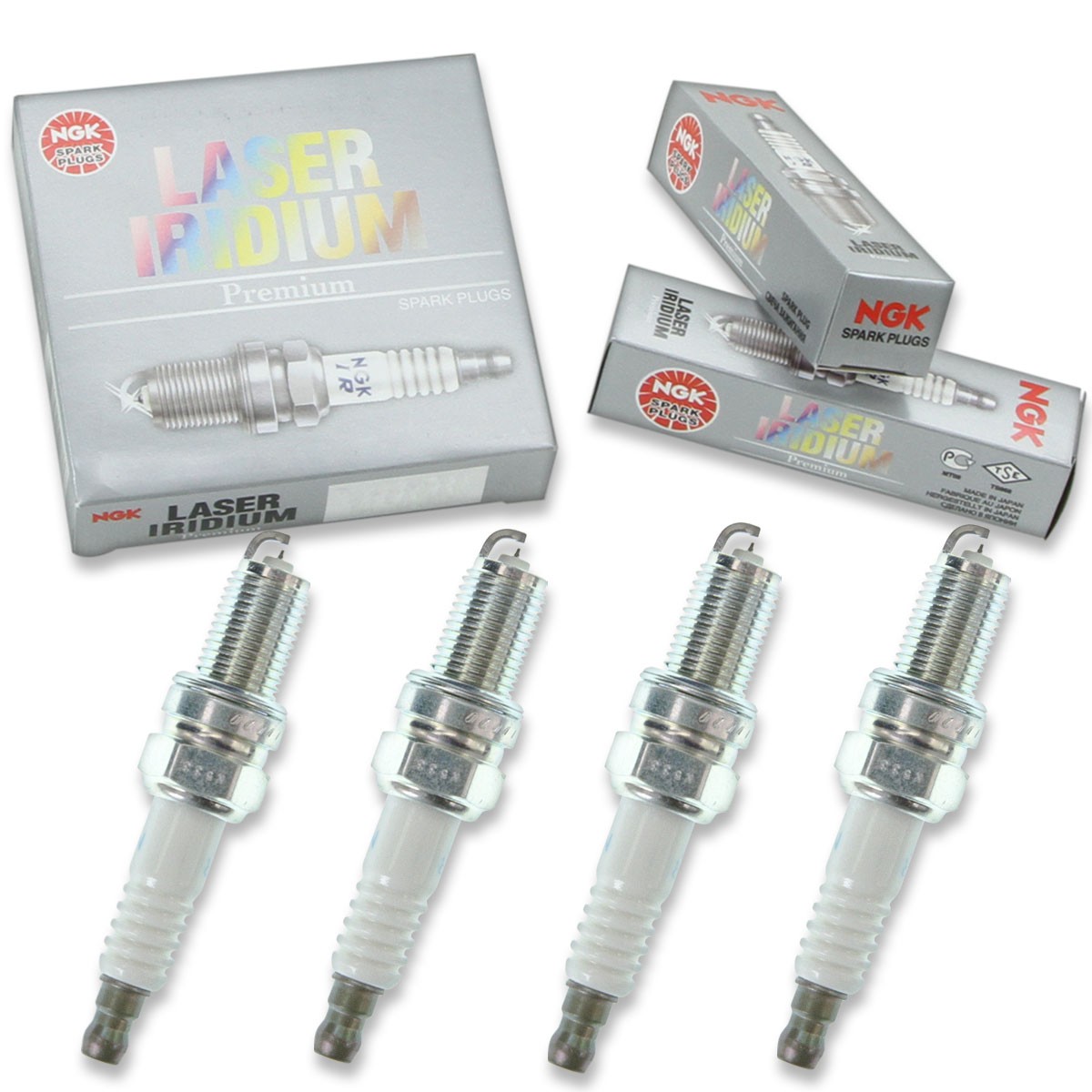 4 pc NGK 93618 SIKR9A7 Laser Iridium Spark Plugs for SPSP070507AC SP070507AC oc